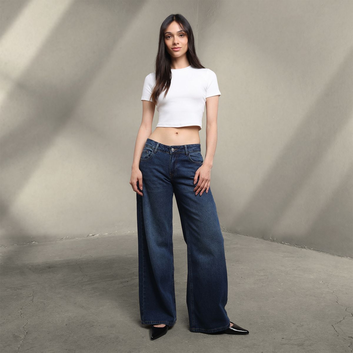 SYBILLA - Jean Super Wide leg Mujer Tiro bajo Sybilla 