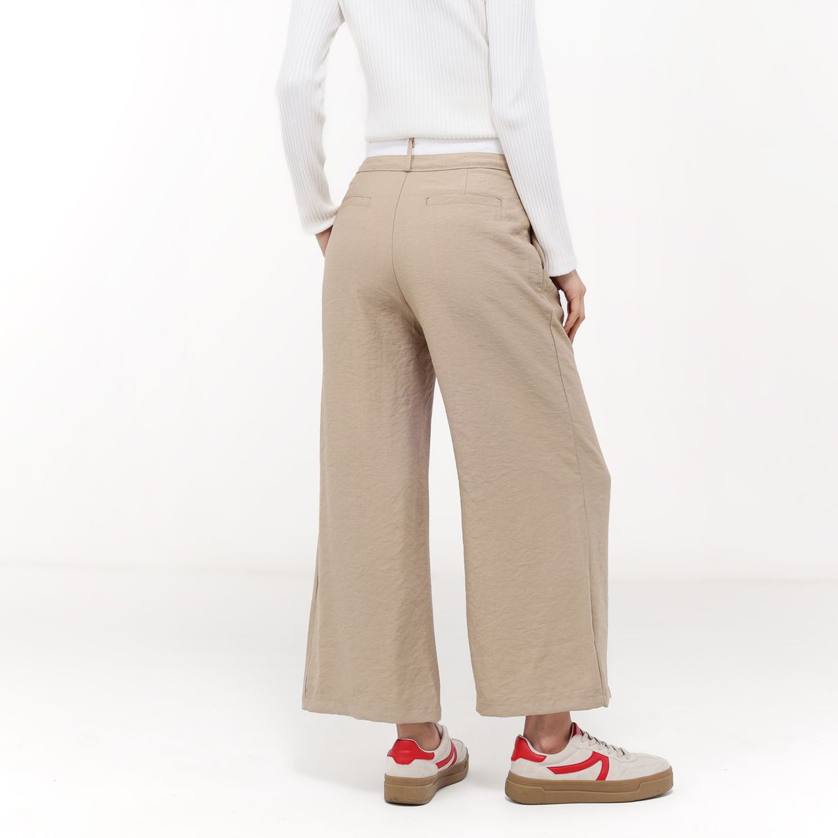 SYBILLA - Pantalón Recto Mujer Tiro alto Sybilla