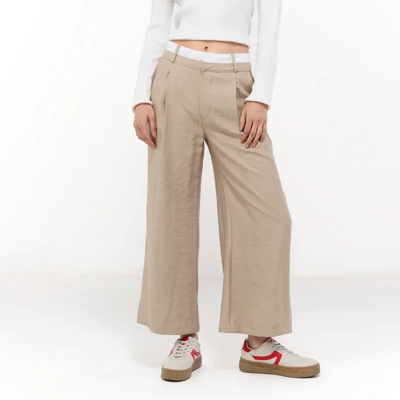 SYBILLA - Pantalón Recto Mujer Tiro alto Sybilla