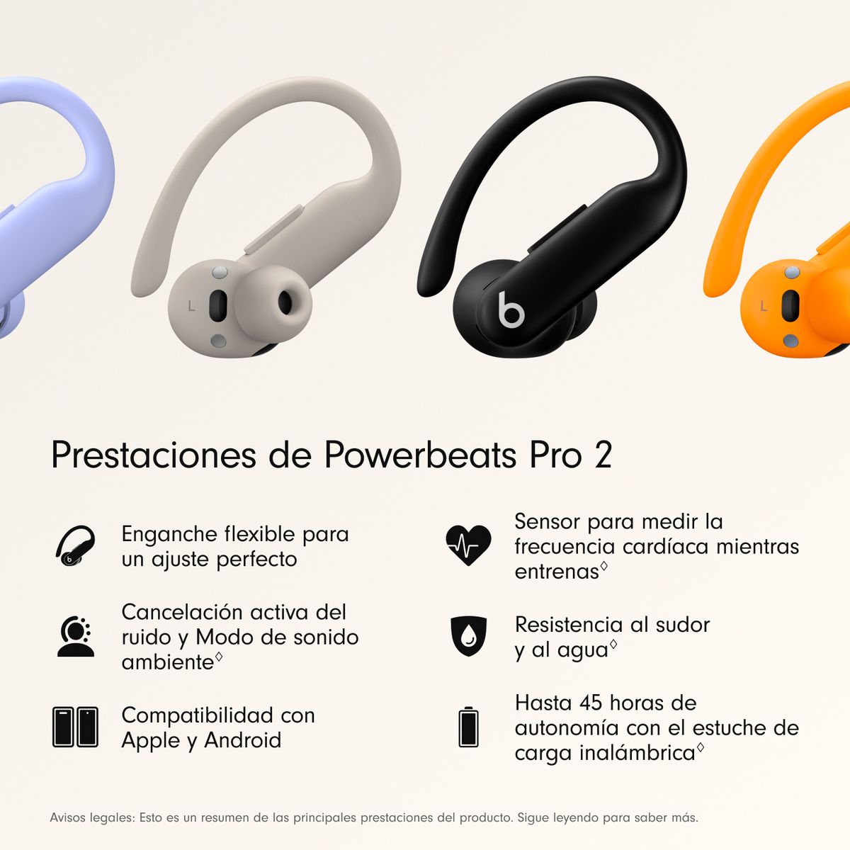 BEATS - Audífonos deportivos Beats Powerbeats Pro 2 Bluetooth Noise Cancelling