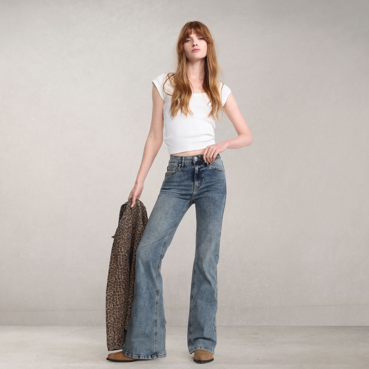 DENIMLAB - Jean Flare Mujer Tiro alto Denimlab