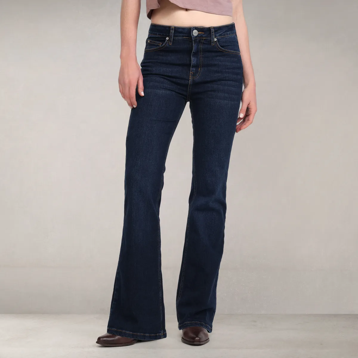 DENIMLAB - Jean Flare Mujer Tiro alto Denimlab