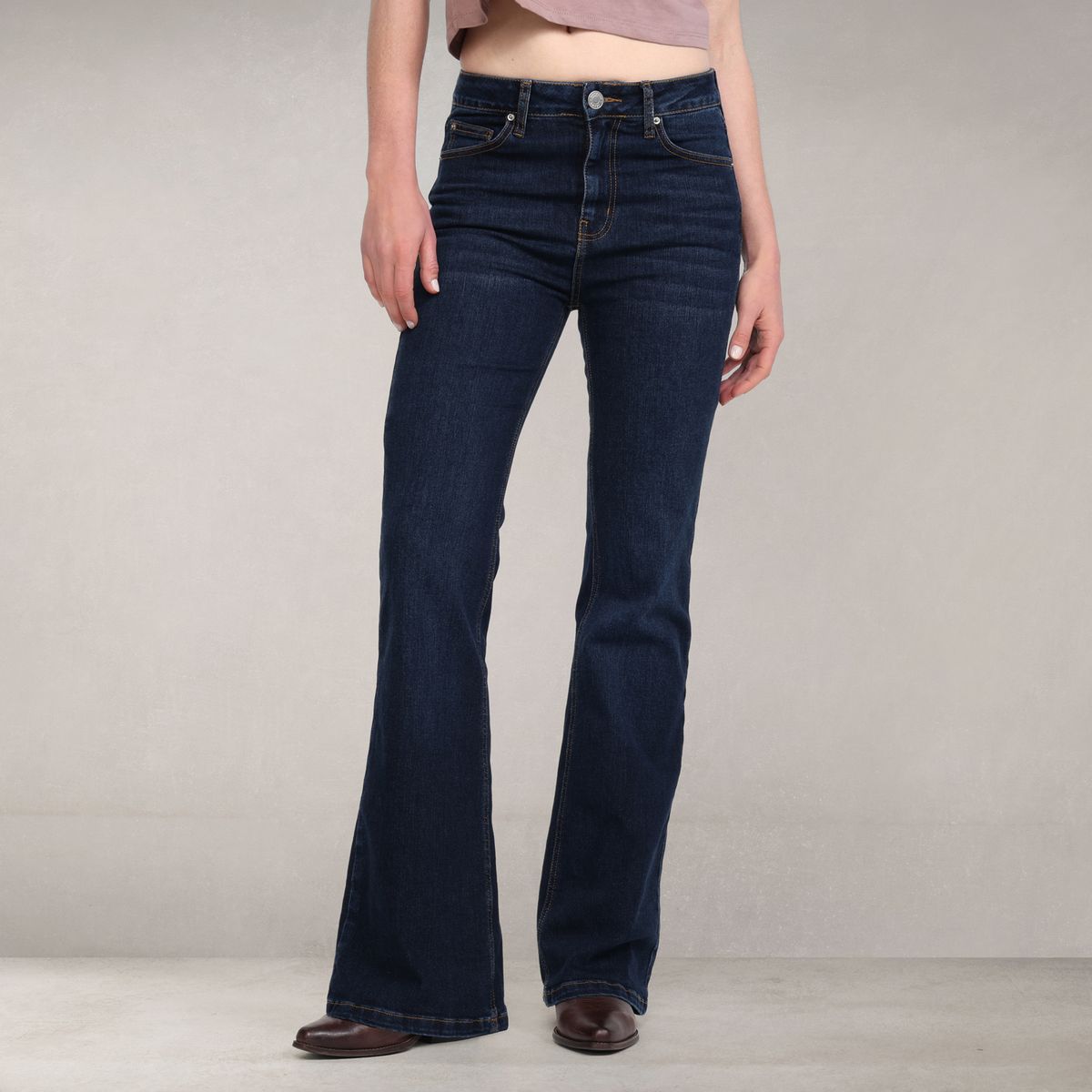 DENIMLAB - Jean Flare Mujer Tiro alto Denimlab