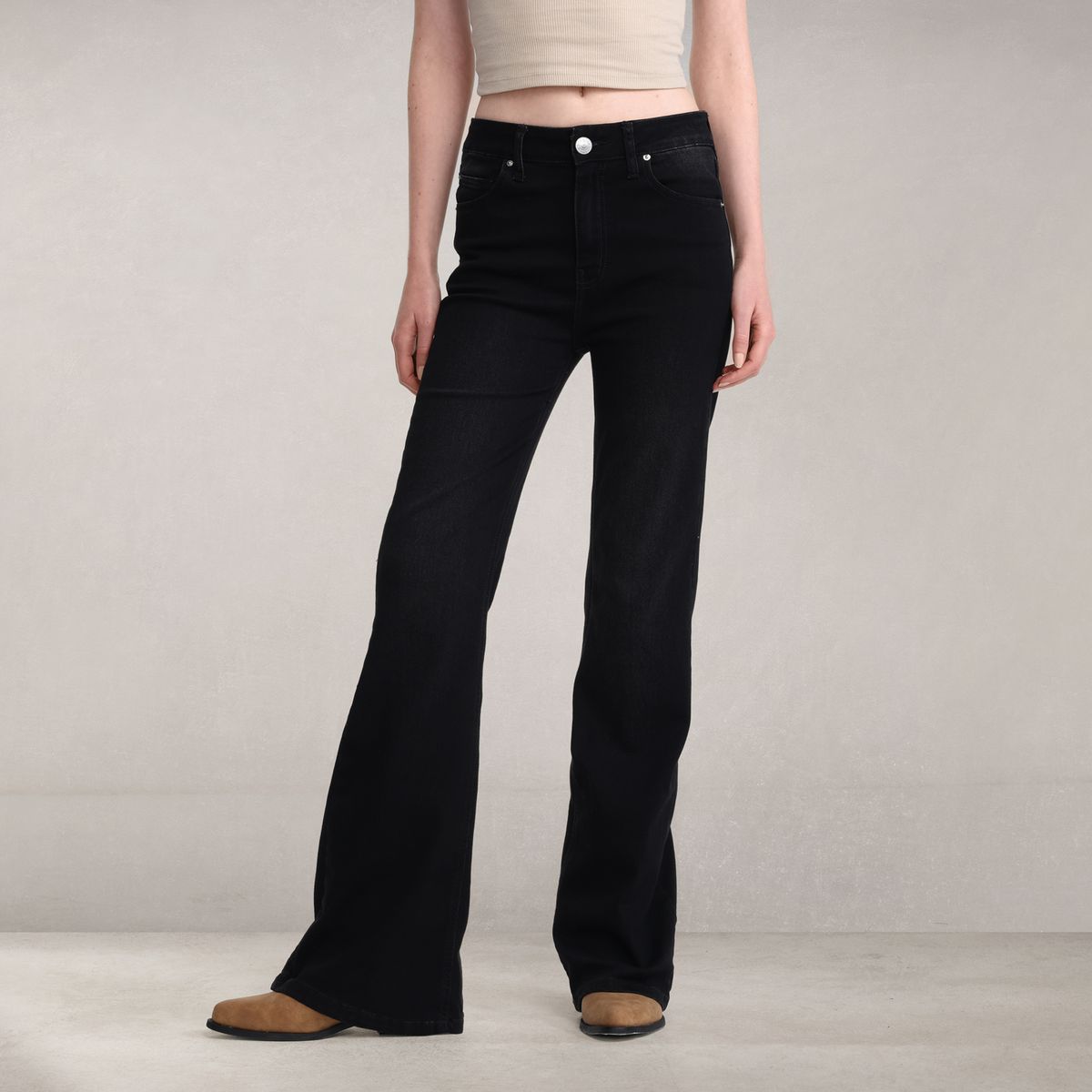 DENIMLAB - Jean Flare Mujer Tiro alto Denimlab