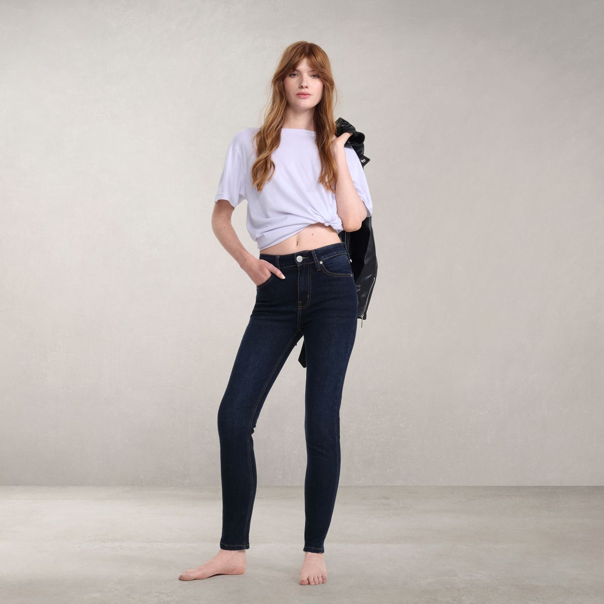 DENIMLAB - Jean Skinny Mujer Tiro alto de Algodón Denimlab