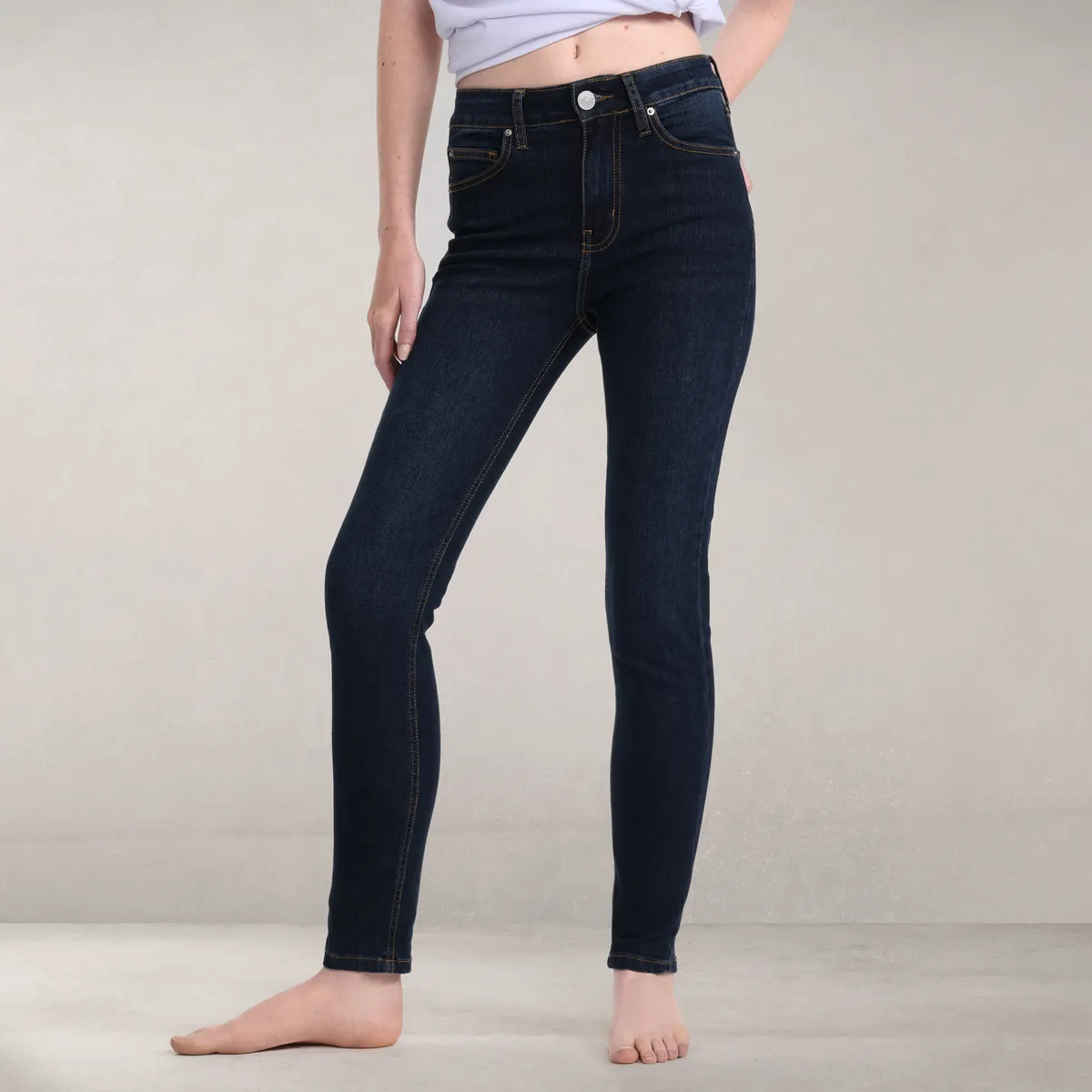 DENIMLAB - Jean Skinny Mujer Tiro alto de Algodón Denimlab
