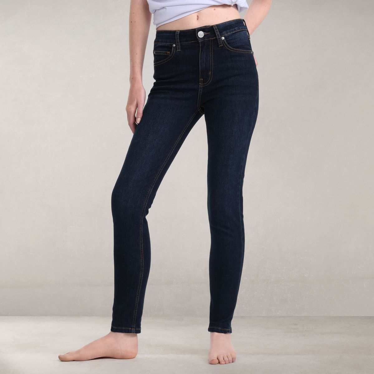 DENIMLAB - Jean Skinny Mujer Tiro alto de Algodón Denimlab