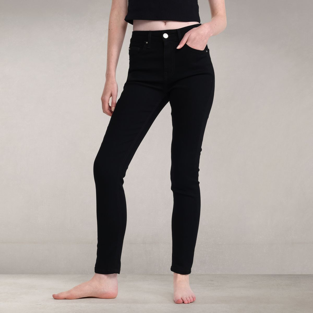 DENIMLAB - Jean Skinny Mujer Tiro alto de Algodón Denimlab