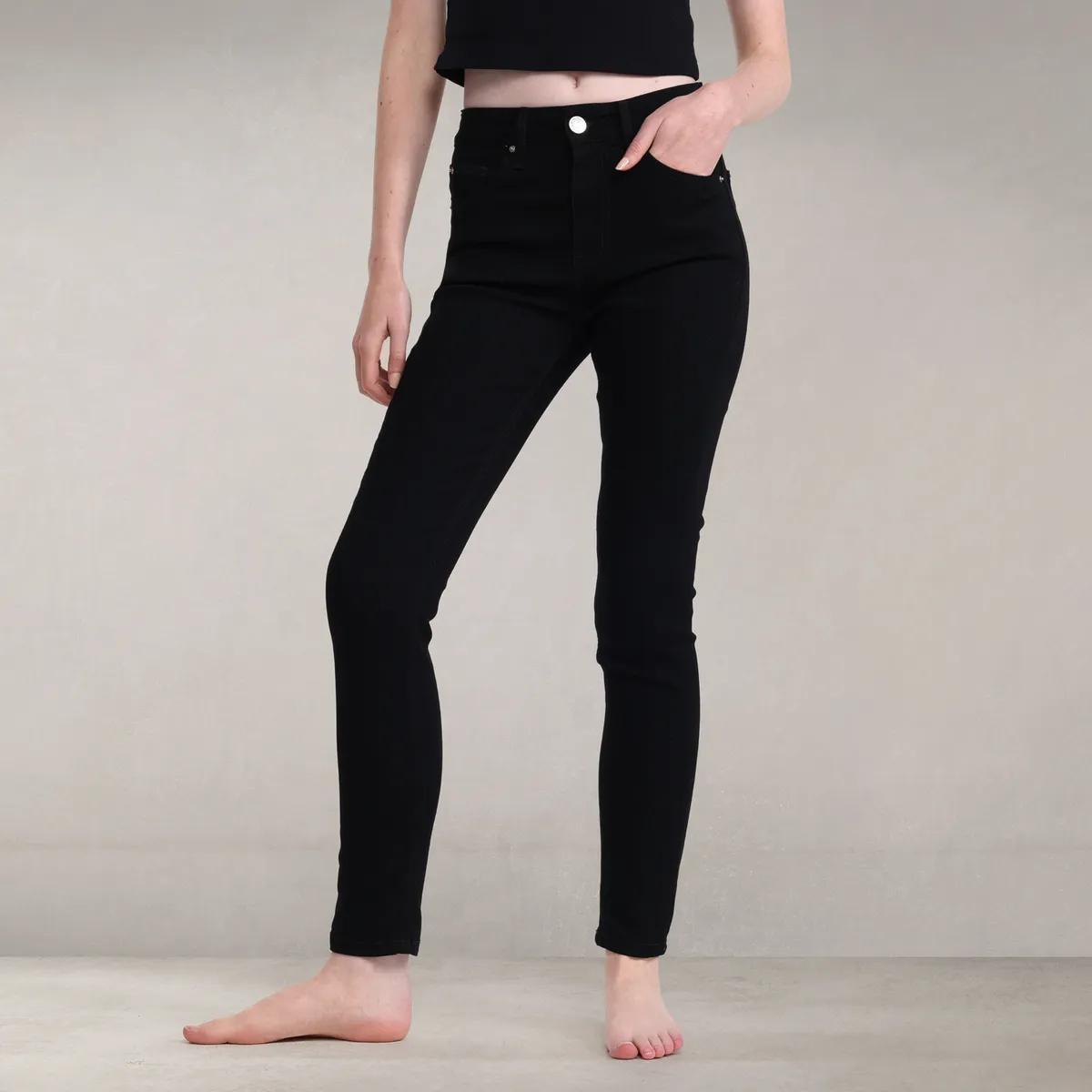 DENIMLAB - Jean Skinny Mujer Tiro alto de Algodón Denimlab