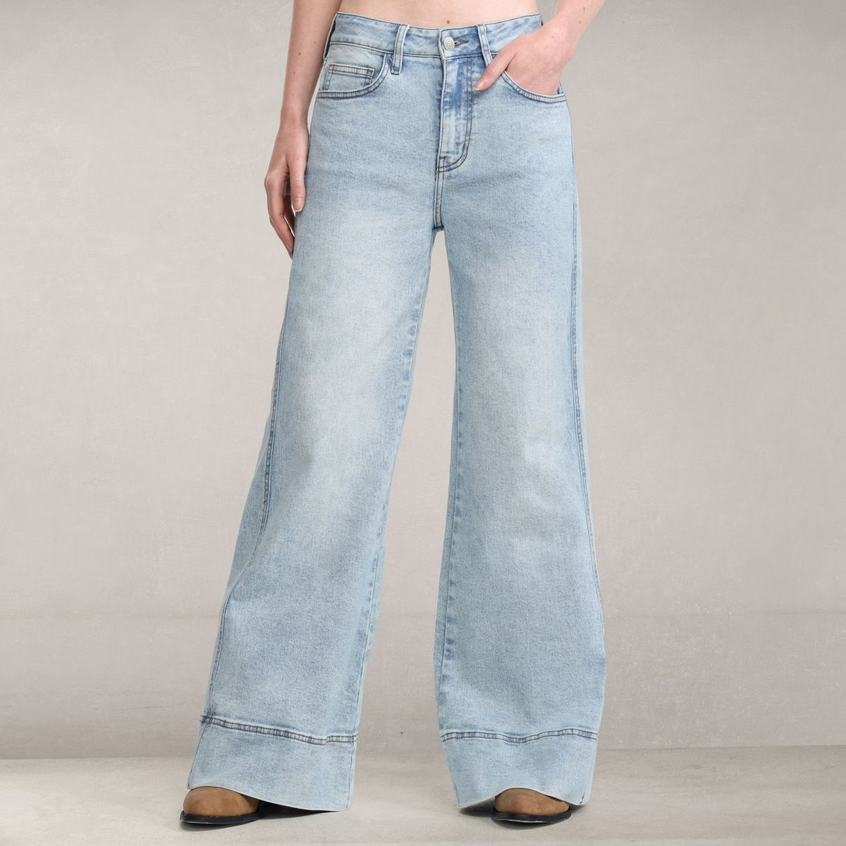 DENIMLAB - Jean Wide leg Mujer Tiro bajo Denimlab 