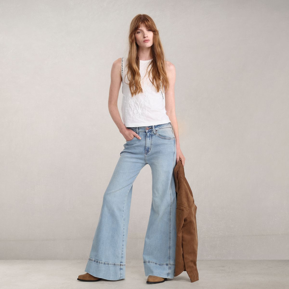 DENIMLAB - Jean Wide leg Mujer Tiro bajo Denimlab 