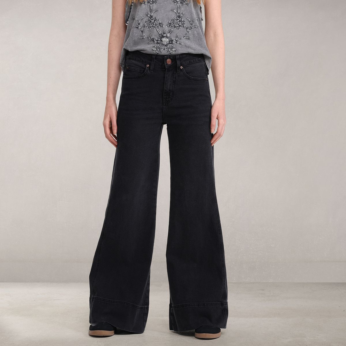 DENIMLAB - Jean Wide leg Mujer Tiro bajo Denimlab 