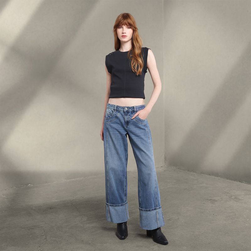 DENIMLAB - Jean Wide leg Mujer Tiro bajo Denimlab