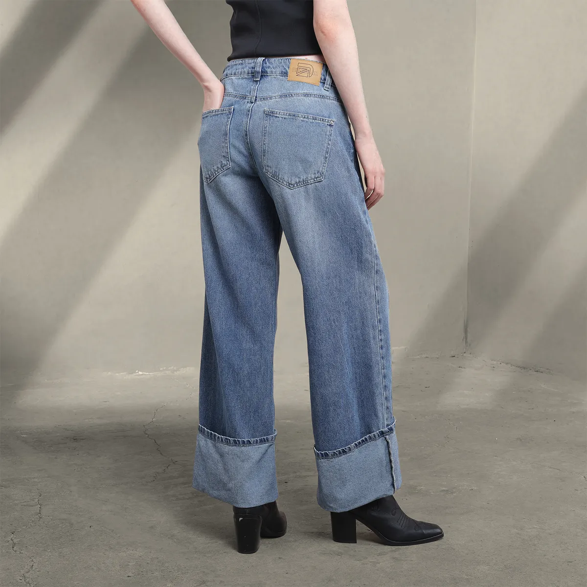 DENIMLAB - Jean Wide leg Mujer Tiro bajo Denimlab 