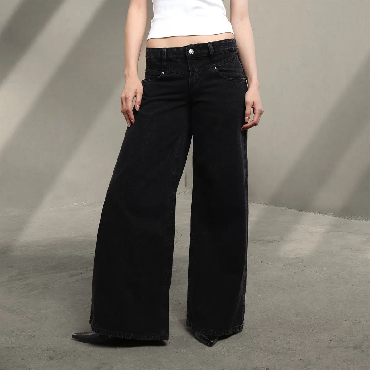 DENIMLAB - Jean Wide leg Mujer Tiro bajo Denimlab 