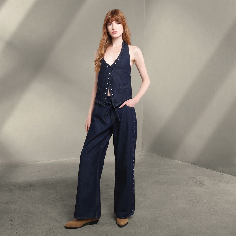 DENIMLAB - Jean Wide leg Mujer Tiro bajo Denimlab