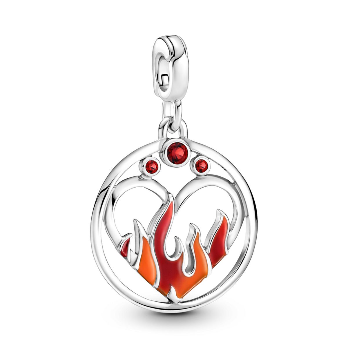 PANDORA - Charm de Medallón Fuego Dentro Pandora ME Plata Esterlina