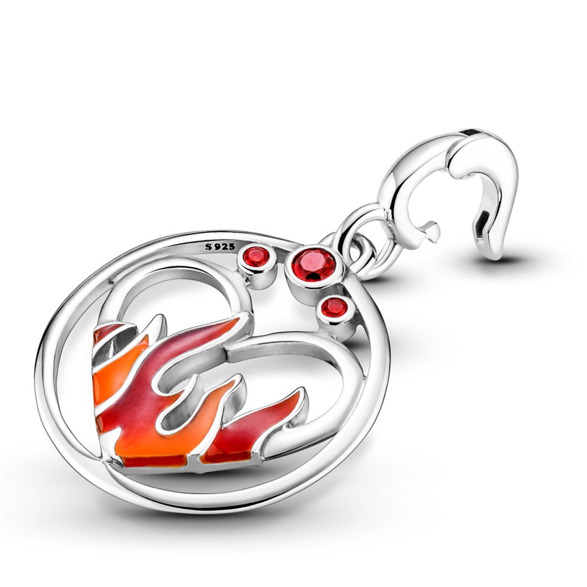 PANDORA - Charm de Medallón Fuego Dentro Pandora ME Plata Esterlina