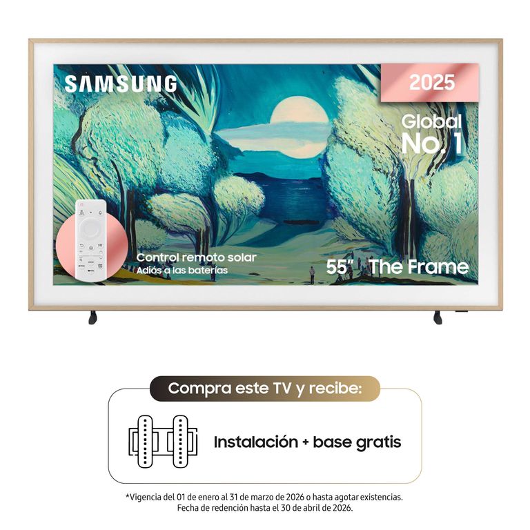 Televisor| Samsung The Frame |55 pulgadas|4K UHD|QLED|F-QN55LS03FAKA