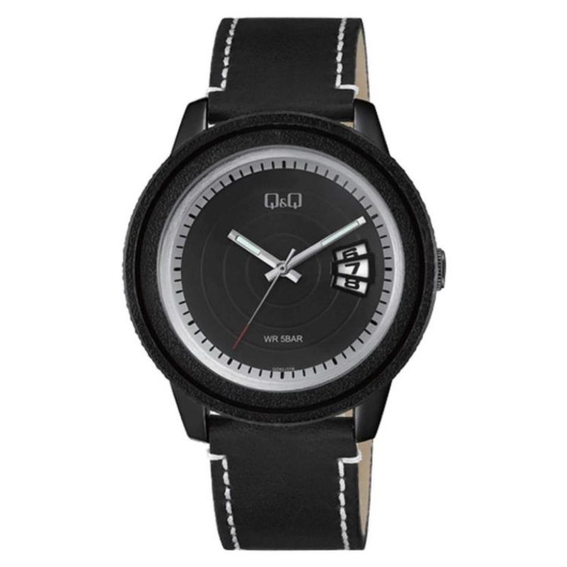 Q&Q - Reloj Q&Q Hombre QZ42J518Y . Reloj Cuero Negro
