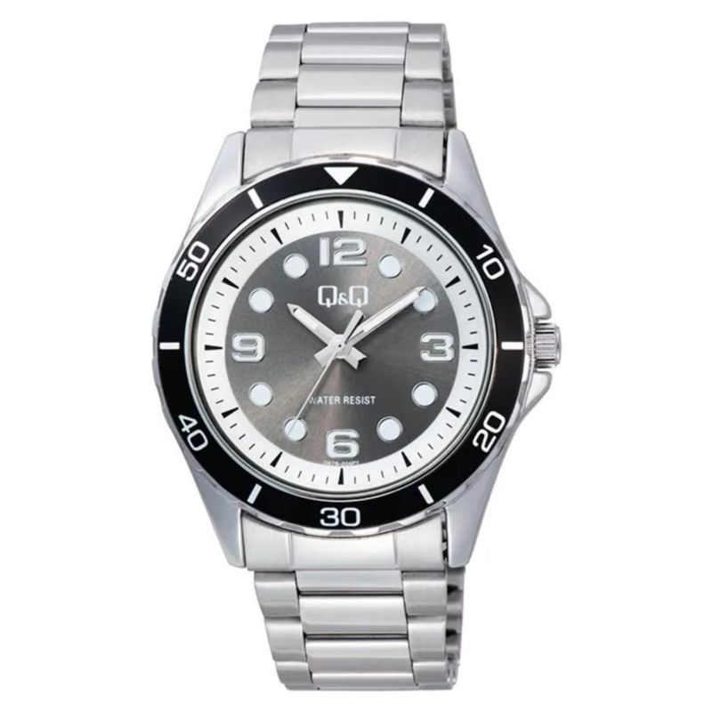 Q&Q - Reloj Q&Q Hombre Q57B-004PY . Reloj Acero Inoxidable Plateado