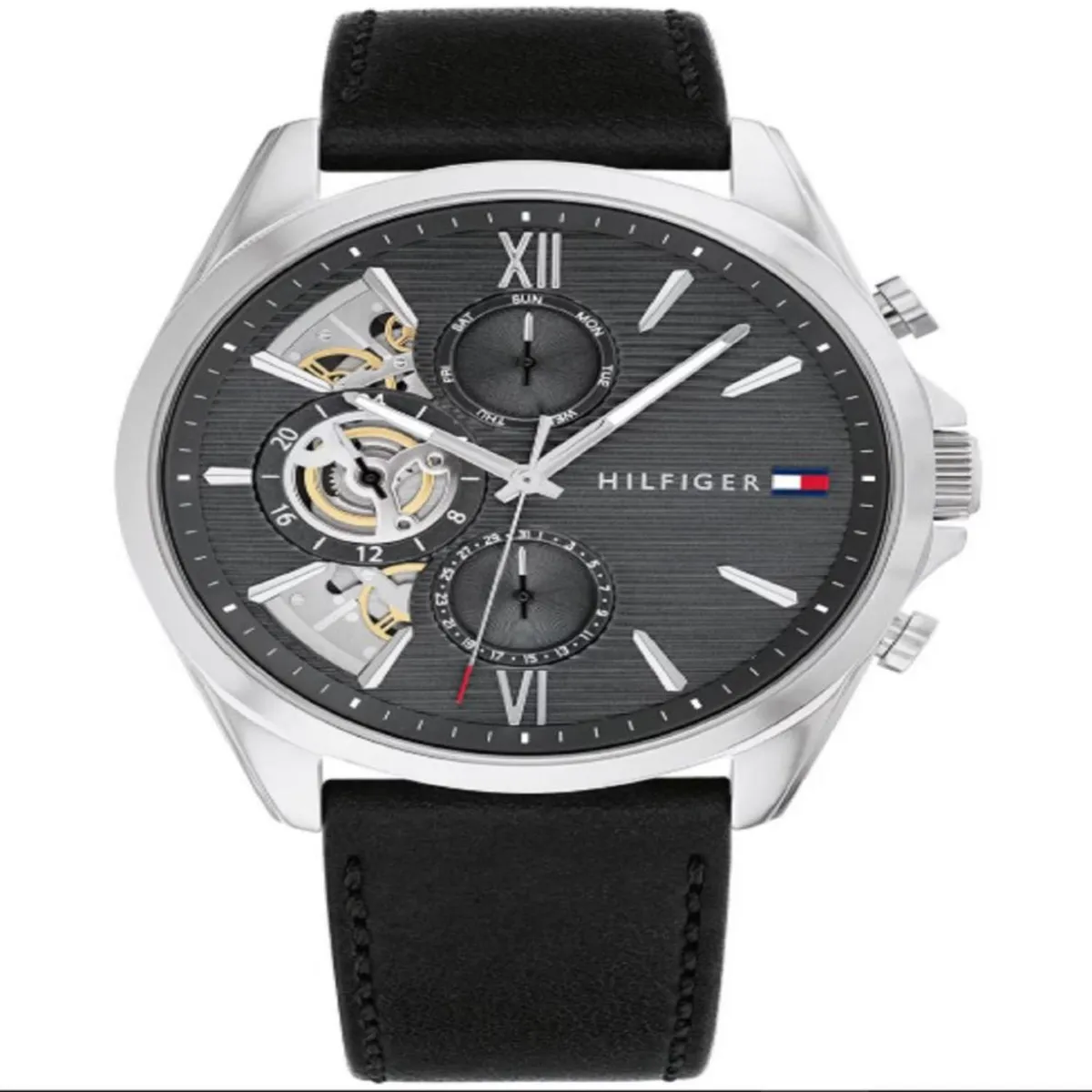 TOMMY HILFIGER - Reloj Tommy Hilfiger Hombre 1710644 . Reloj cuero Negro