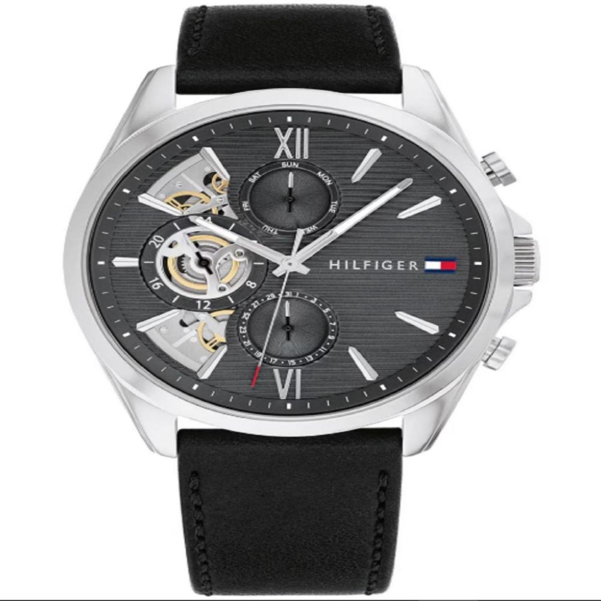 TOMMY HILFIGER - Reloj Tommy Hilfiger Hombre 1710644 . Reloj cuero Negro