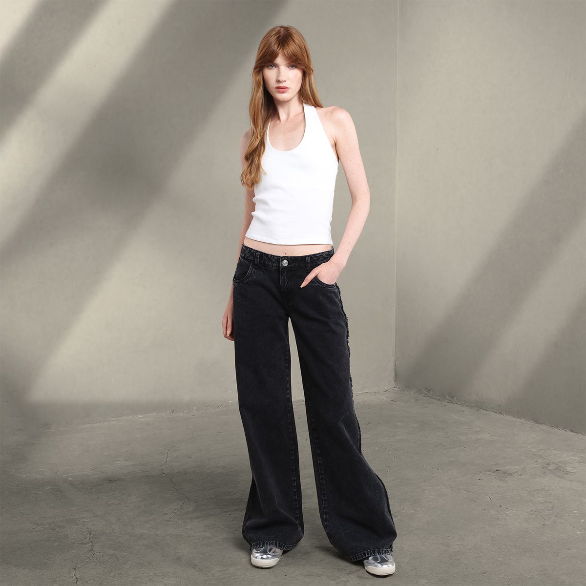 SYBILLA - Jean Wide leg Mujer Tiro bajo Sybilla 