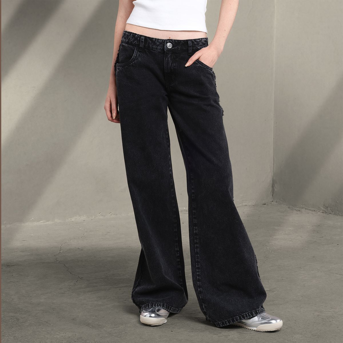 SYBILLA - Jean Wide leg Mujer Tiro bajo Sybilla 