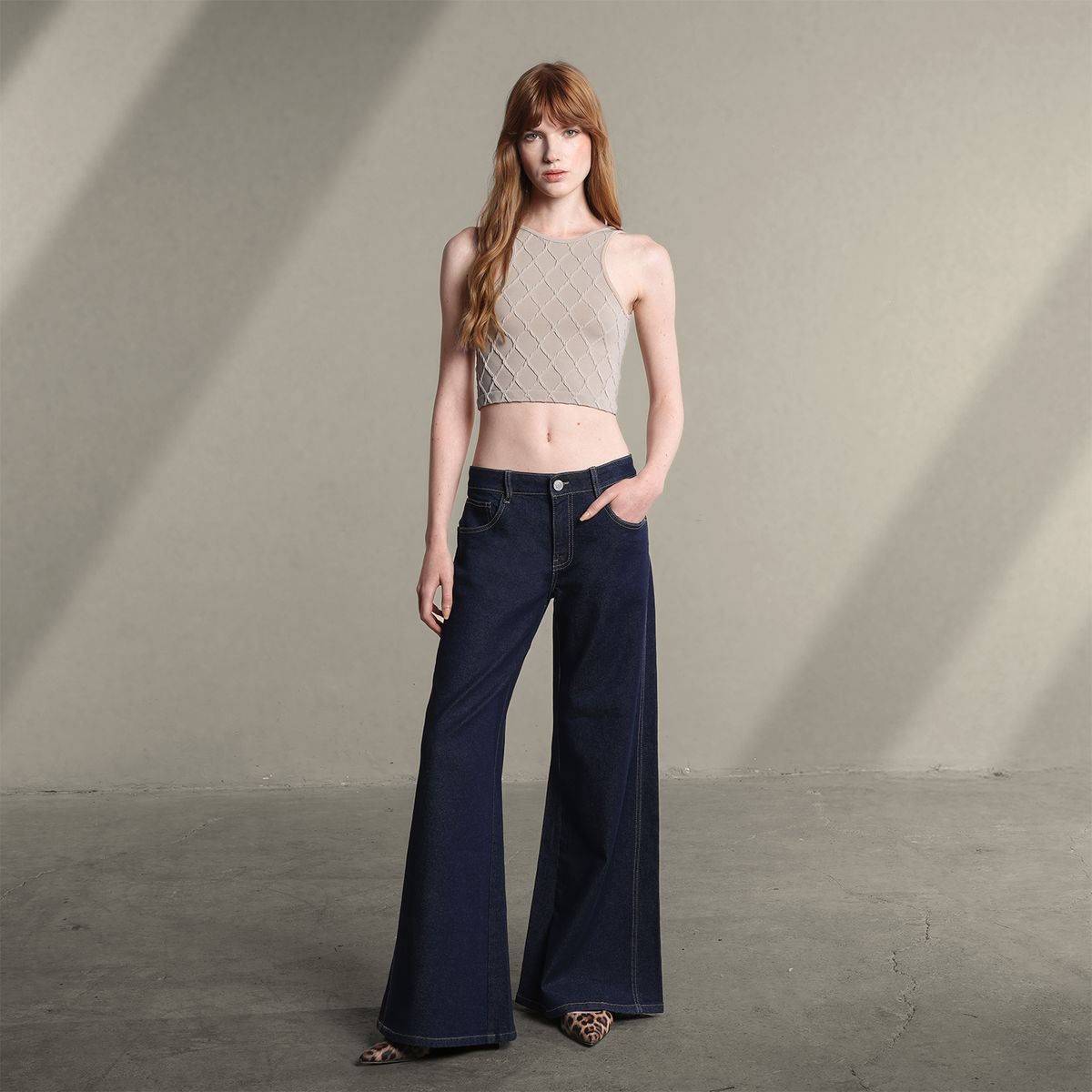 SYBILLA - Jean Wide leg Mujer Tiro bajo Sybilla