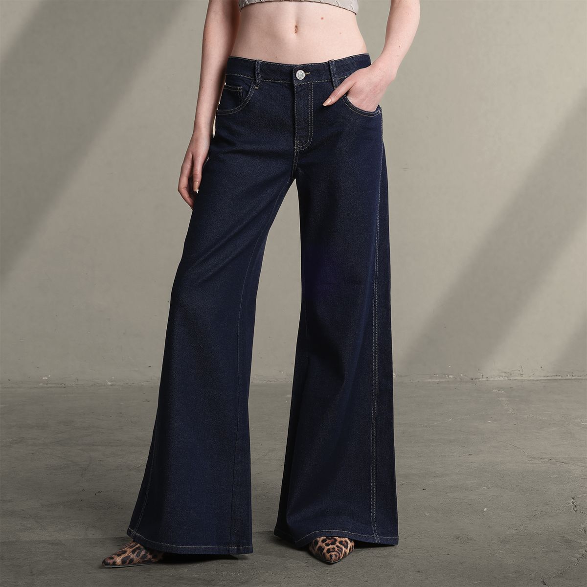 SYBILLA - Jean Wide leg Mujer Tiro bajo Sybilla