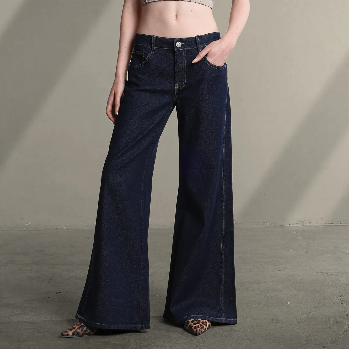 SYBILLA - Jean Wide leg Mujer Tiro bajo Sybilla