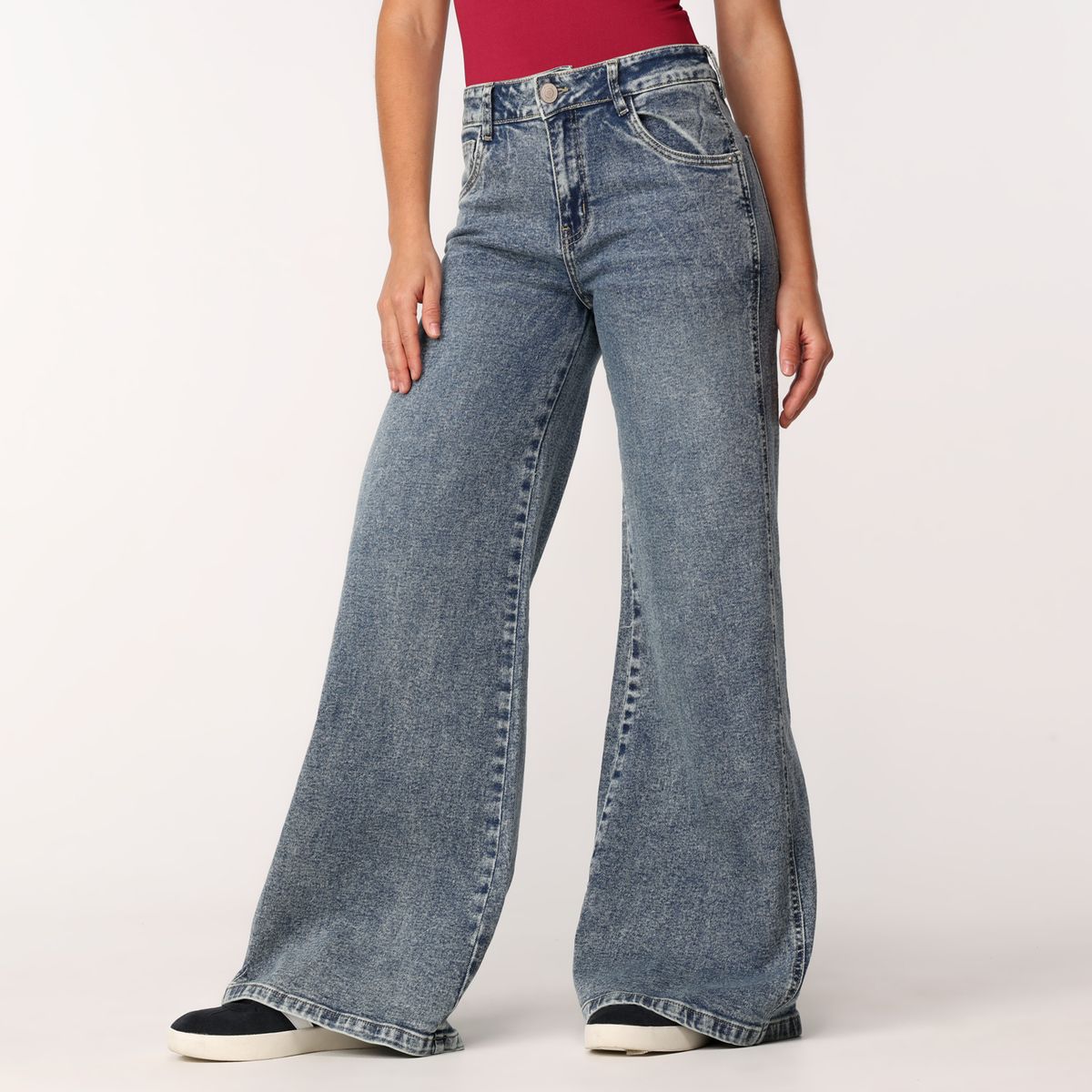 SYBILLA - Jean Wide leg Mujer Tiro bajo Sybilla