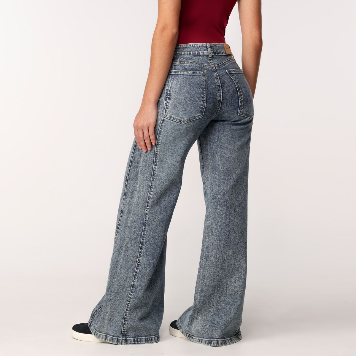 SYBILLA - Jean Wide leg Mujer Tiro bajo Sybilla