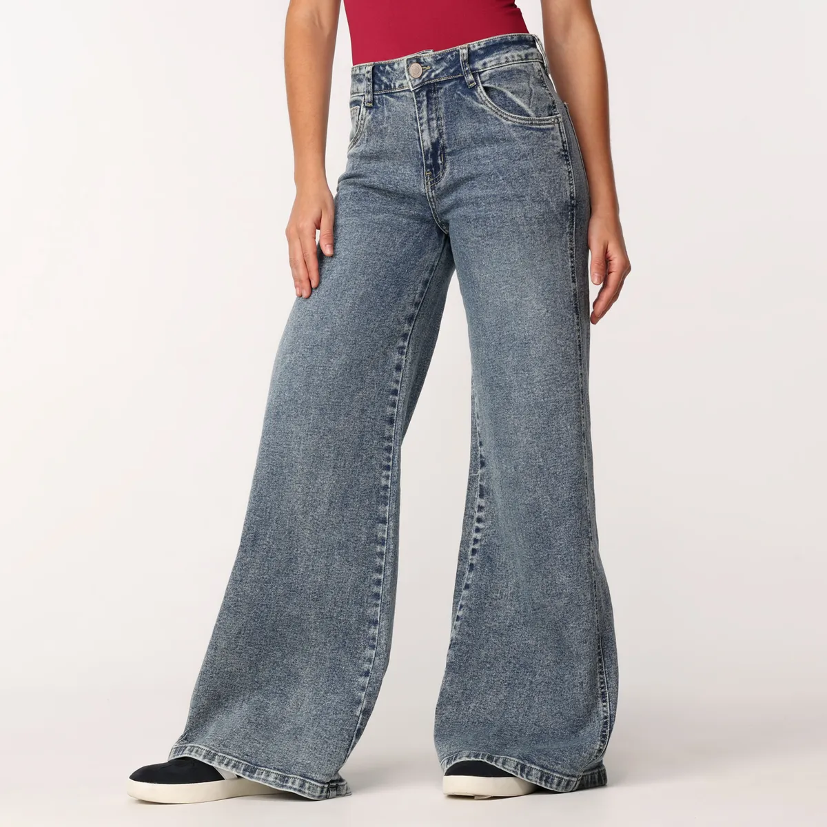 SYBILLA - Jean Wide leg Mujer Tiro bajo Sybilla