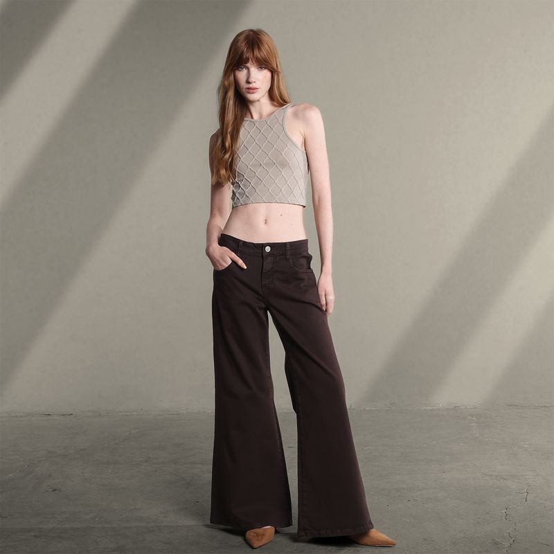 SYBILLA - Jean Super Wide leg Mujer Tiro bajo Sybilla 