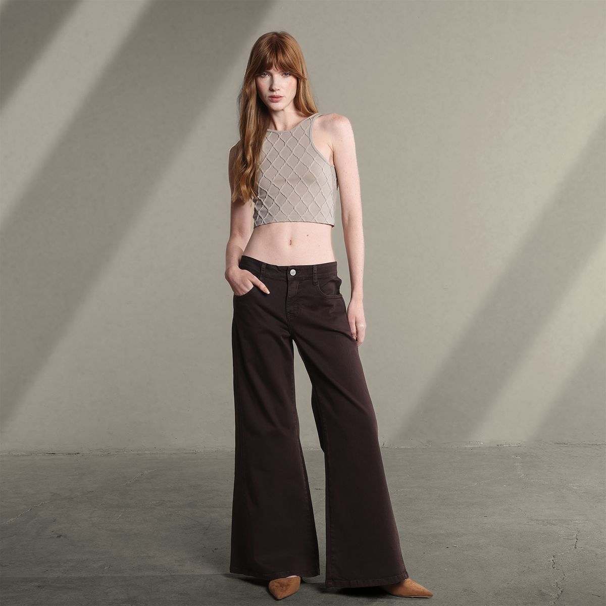 SYBILLA - Jean Wide leg Mujer Tiro bajo Sybilla