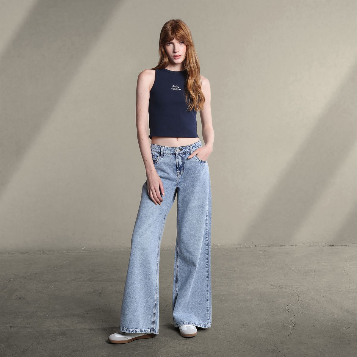 SYBILLA - Jean Super Wide leg Mujer Tiro bajo Sybilla 