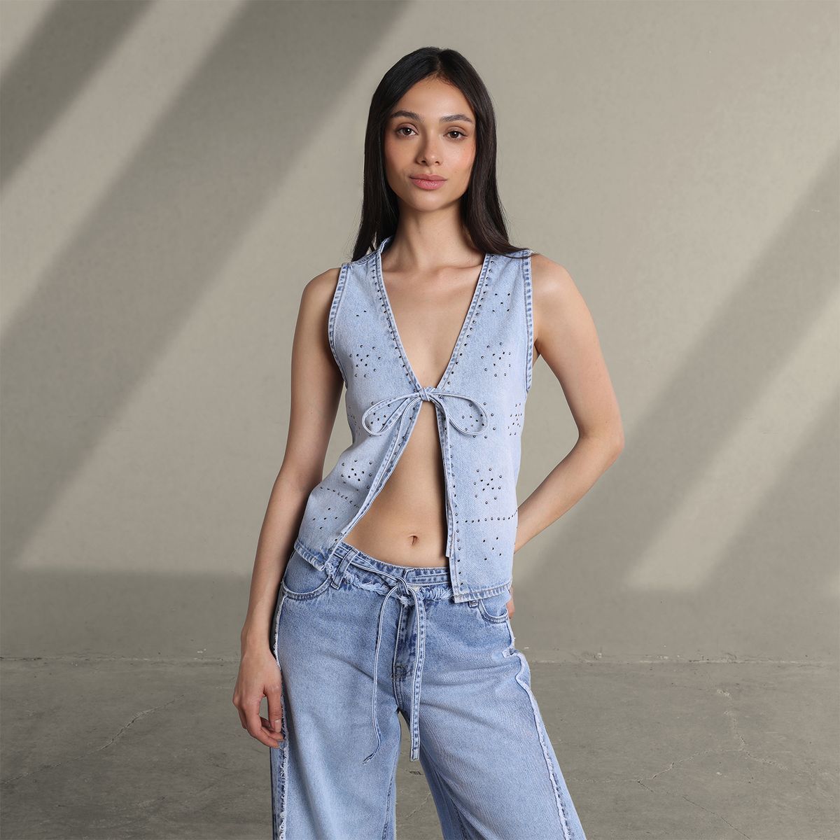 SYBILLA - Chaleco Mujer de Algodón Sybilla