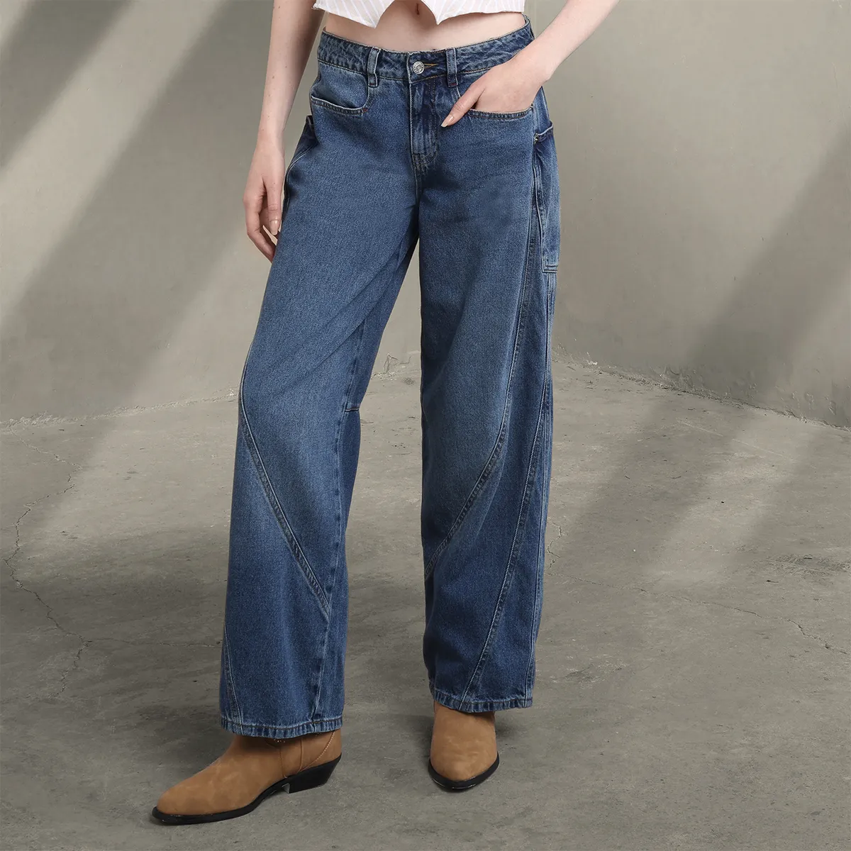DENIMLAB - Jean Baggy Mujer Tiro bajo Denimlab 