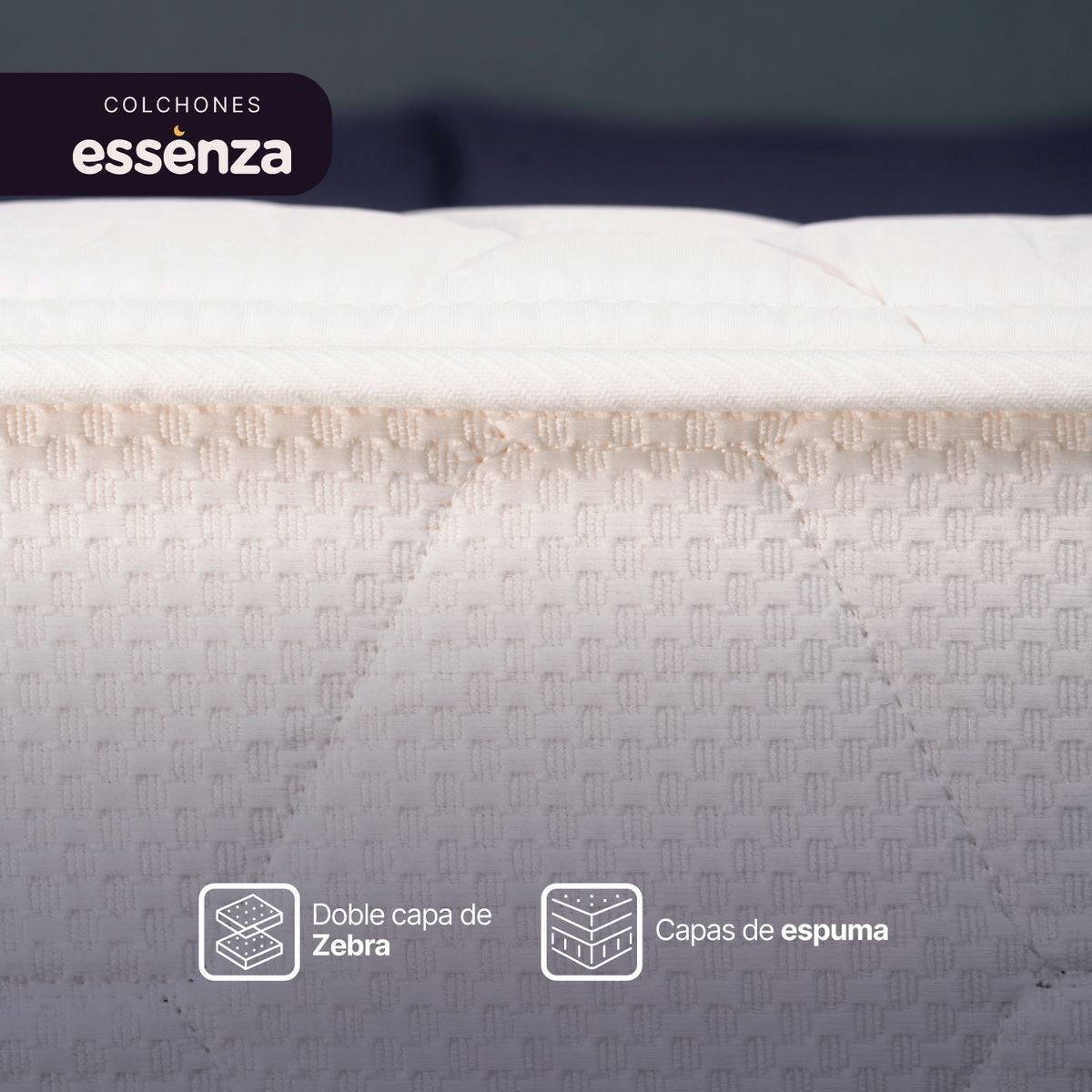 ESSENZA - Colchón Sencillo Firmeza Medio Resortes MAJESTIC 100 x 190 Solo ESSENZA