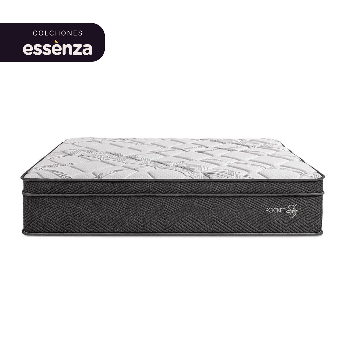 ESSENZA - Colchón King Firmeza Intermedio Resortes Pocket POCKET STAR 200 x 200 Solo ESSENZA