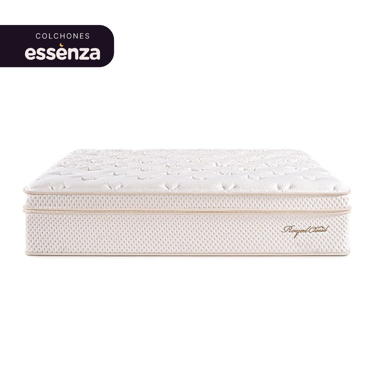 ESSENZA - Colchón King Firmeza Ultra suave Resortes Pocket ROYAL CLOUD 200 x 200 Almohadas ESSENZA