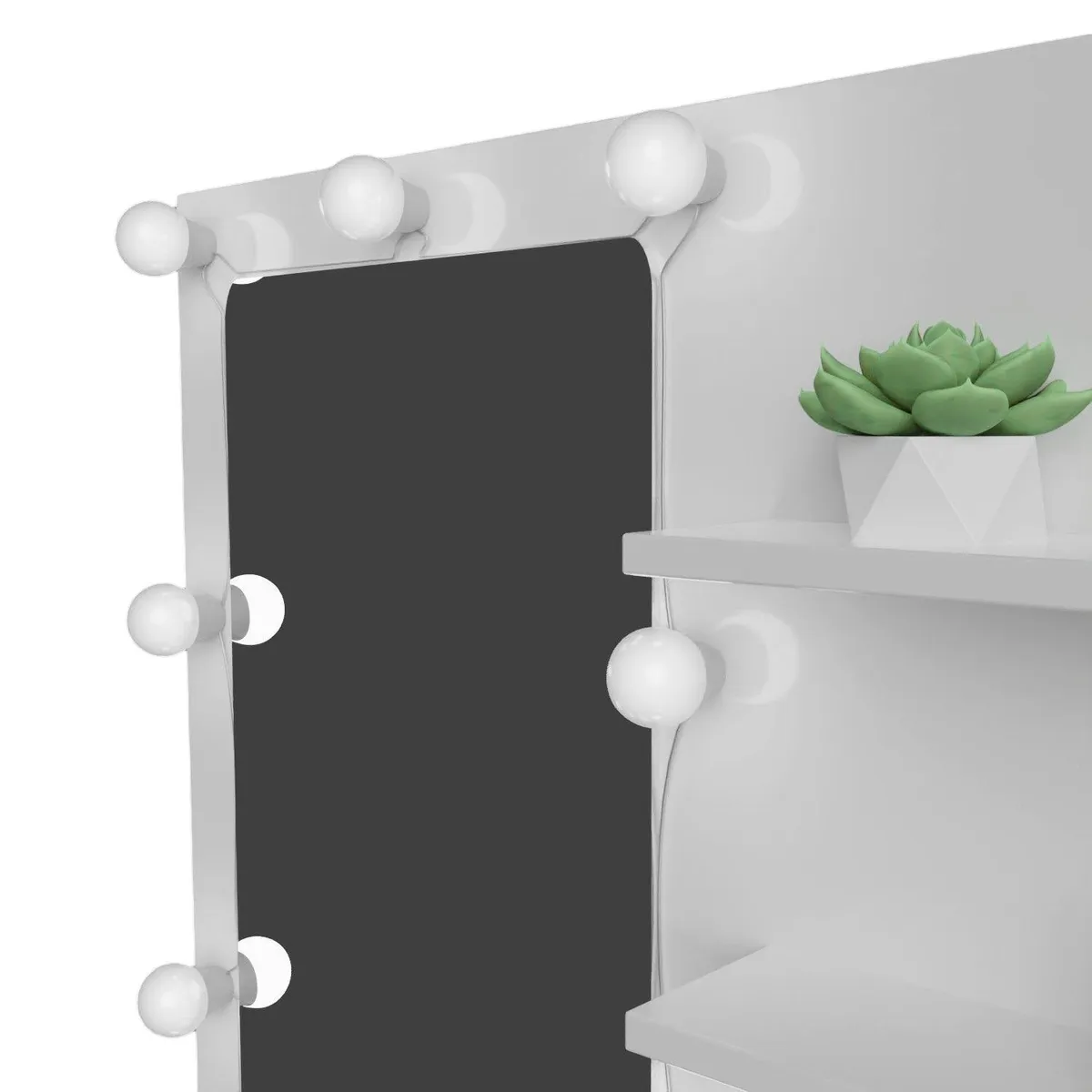 DKO DESIGN - Juego Mueble Tocador Vanity Con Luces + Silla DKO Design