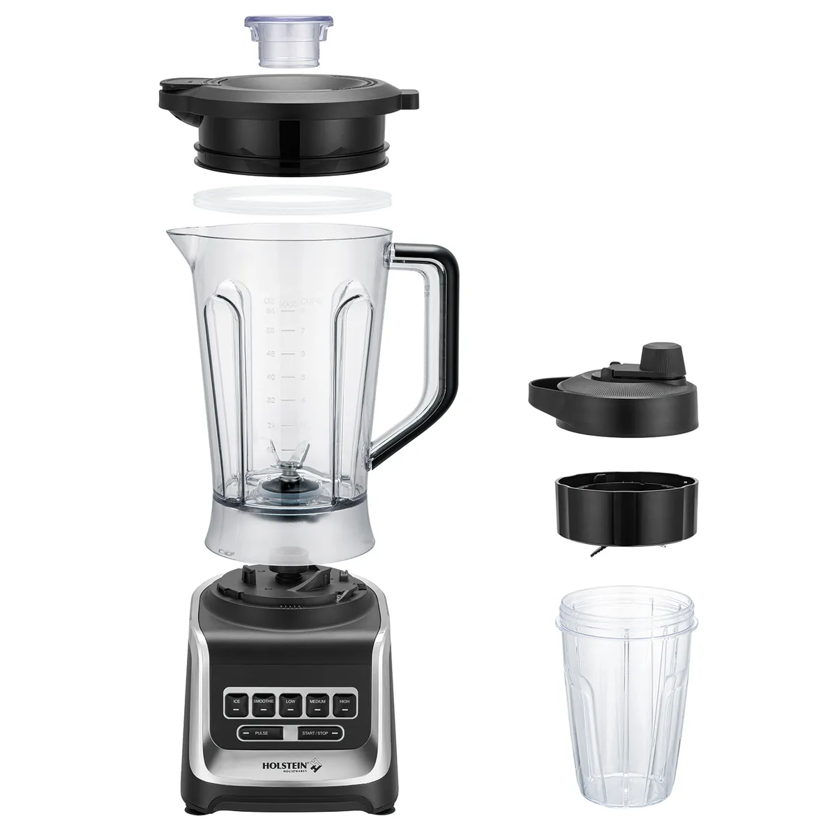 HOLSTEIN HOUSEWARES - Licuadora Holstein Multiprogramas De 1.85L Con Accesorios