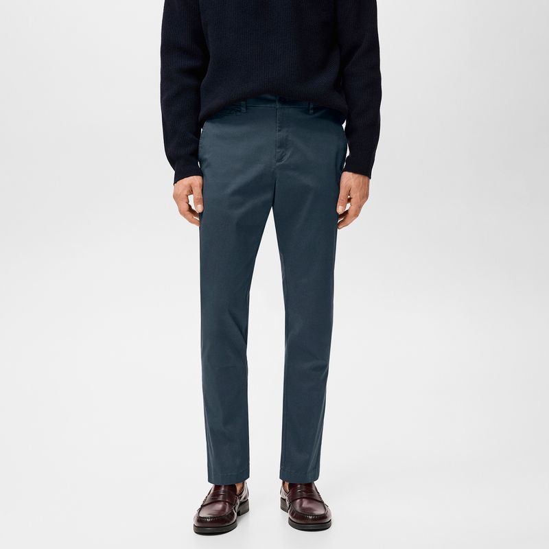 MANGO - Pantalón Chino Hombre Tapered de Algodón MANGO