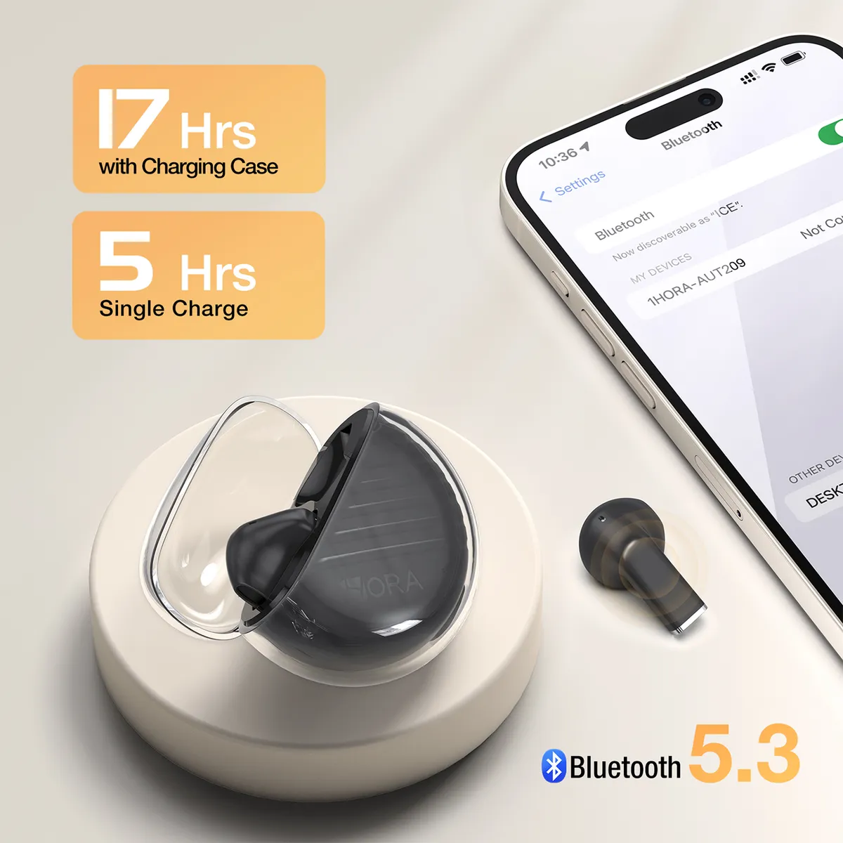 1 HORA - Audífonos bluetooth 1Hora Bluetooth AUT209