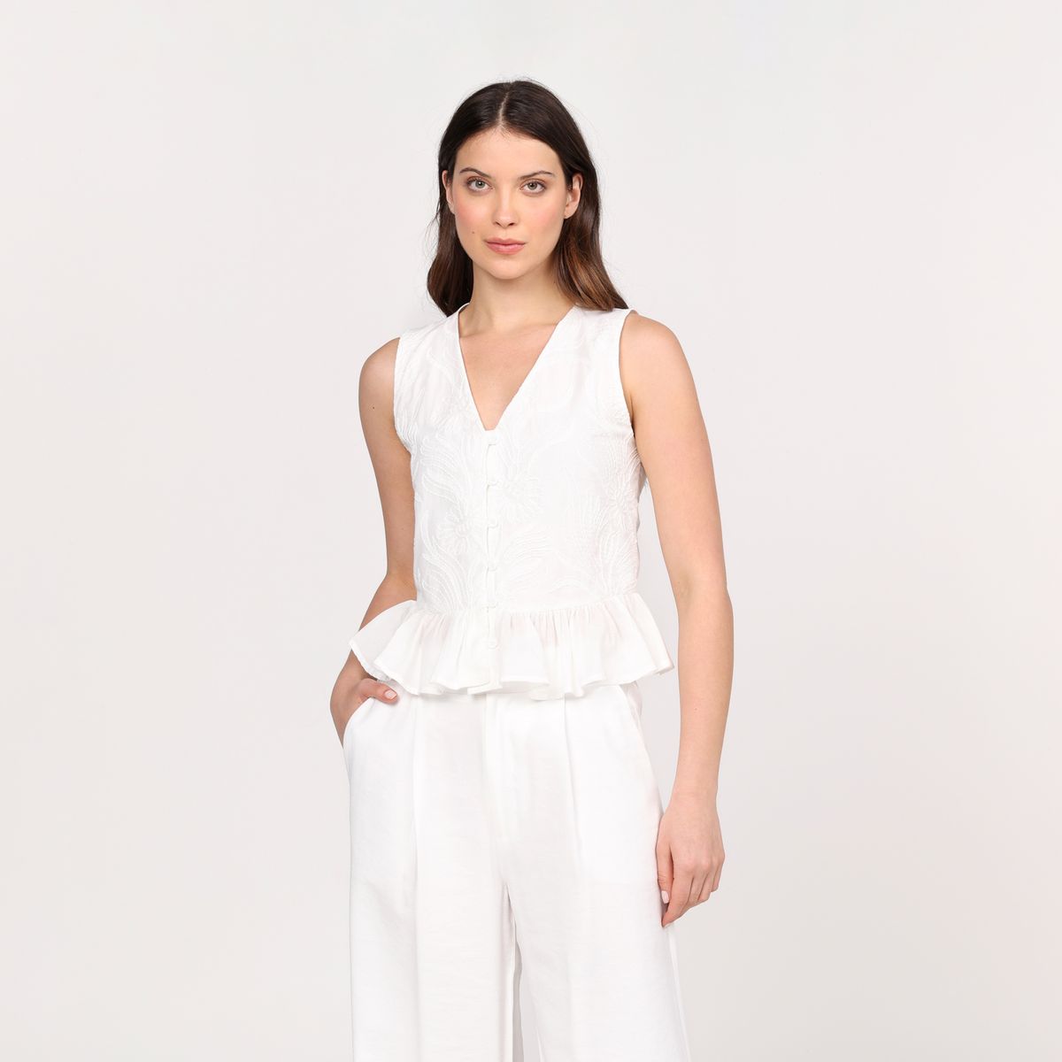 UNIVERSITY CLUB - Top Mujer Sin mangas de Algodón University Club