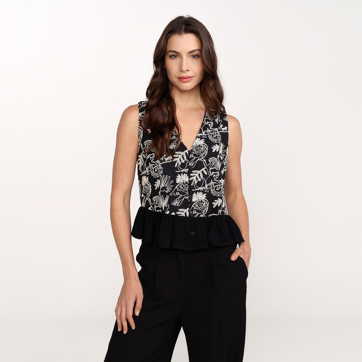 UNIVERSITY CLUB - Top Mujer Sin mangas de Algodón University Club