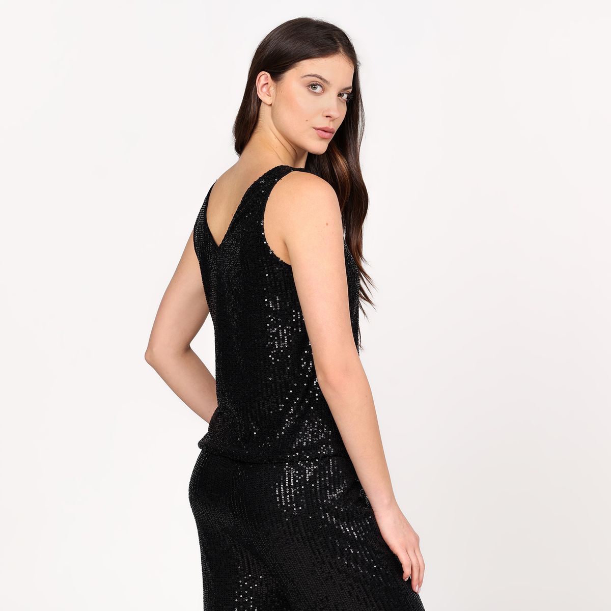 UNIVERSITY CLUB - Top Mujer con Lentejuelas Sin mangas University Club